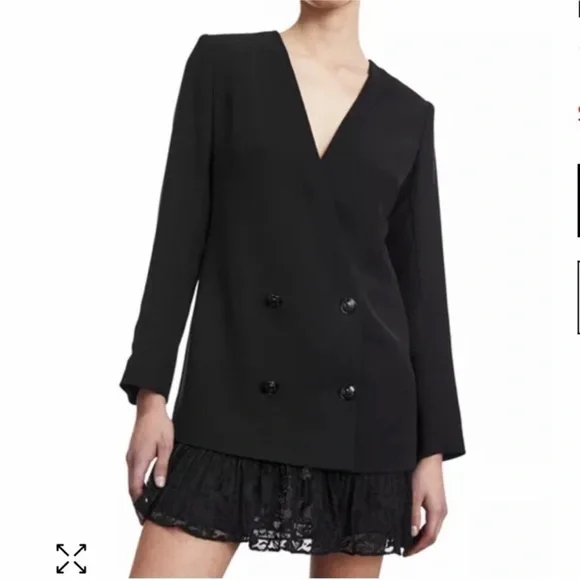 NWT 🦄 The Kooples Double-Breasted Blazer dress with lace size 1(S) - Picture 1 of 5